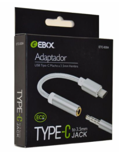 EBOX / ETC8304 Adaptador Tipo-C a 3.5mm Jack