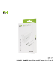 Accesorio RM / (RM009) Cargador Super Rápido con Cable Tipo-C a Tipo-C 65W 1C (PD3.0 / QC3.0)