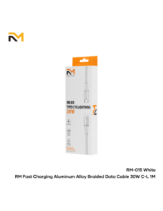 Accesorio RM / (RM015) Cable Trenzado de Aluminio 30W Tipo-C a Lightning 1M Blanco