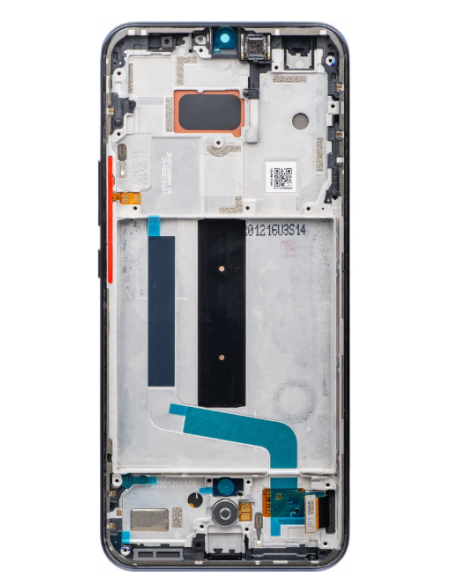 Pantalla para Xiaomi Mi 10 Lite 5G Con Marco Negra/Gris (Original Servicepack)
