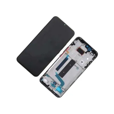 Pantalla para Xiaomi Mi 10 Lite 5G con Marco Negro/Gris (Original Service Pack)