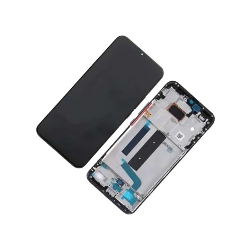 Pantalla para Xiaomi Mi 10 Lite 5G con Marco Negro/Gris (Original Service Pack)