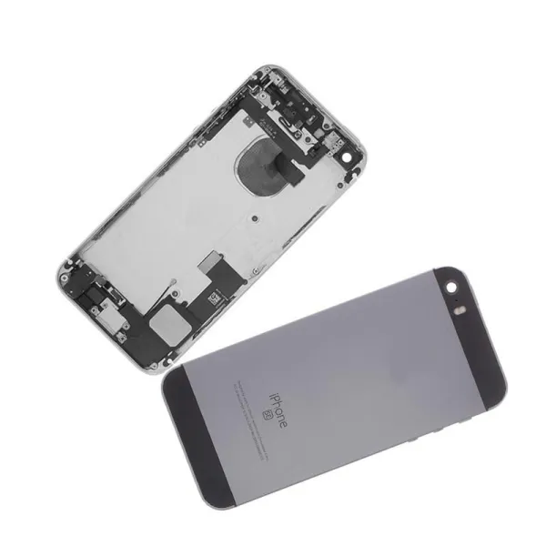 Chasis con Tapa Trasera para iPhone SE Negra (Gris Especial)
