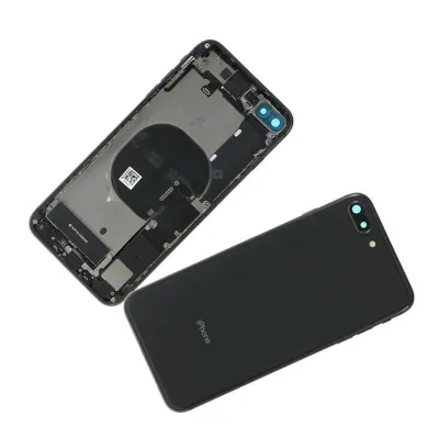 Chasis con Tapa Trasera para iPhone 7 Plus Negra brillante