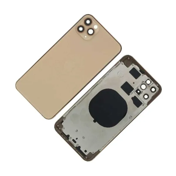 Chasis con Tapa Trasera para iPhone 11 Pro Max Oro