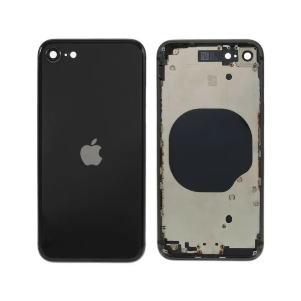 Chasis con Tapa Trasera para iPhone SE 2020 Negra