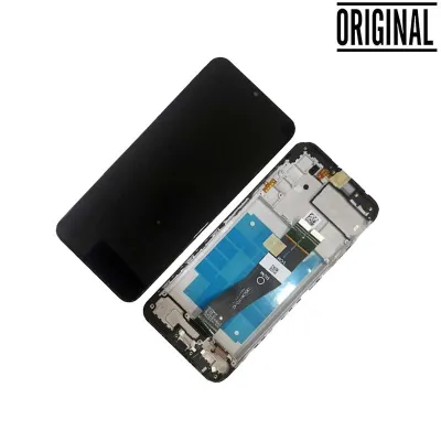 Pantalla para Samsung A03S /A037F Negra Con Marco (Vesion: Non EU) (Original Service Pack)