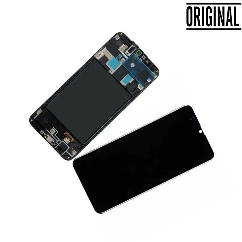 Pantalla para Samsung A20 (A205) Con Marco (Original Service Pack)
