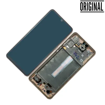 Pantalla para Samsung A33 5G /A336 con Marco Naranja (Original Service Pack)