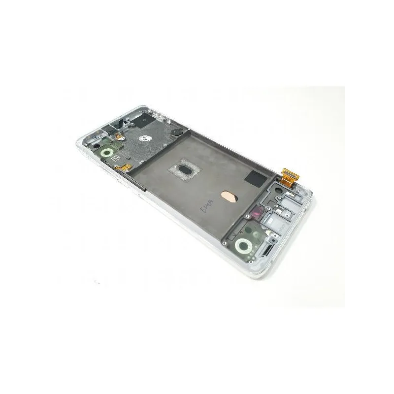 Pantalla para Samsung A51 5G /A516 con Marco Blanco/Plata (Original Service Pack)