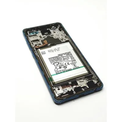 Pantalla para Samsung A72 4G/5G (A725/A726) con Marco Azul y Batería (Original Service Pack)