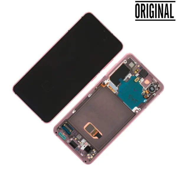 Pantalla para Samsung S21 5G /G991 Rosa/Lila (Original Service Pack)