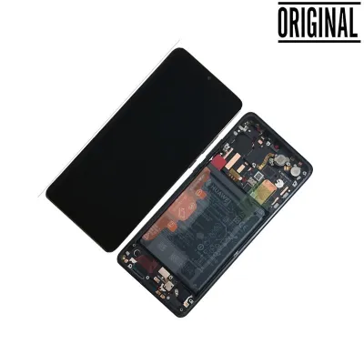 Pantalla para Huawei P30 Pro (2019) Con Marco Negro Original Servicepack