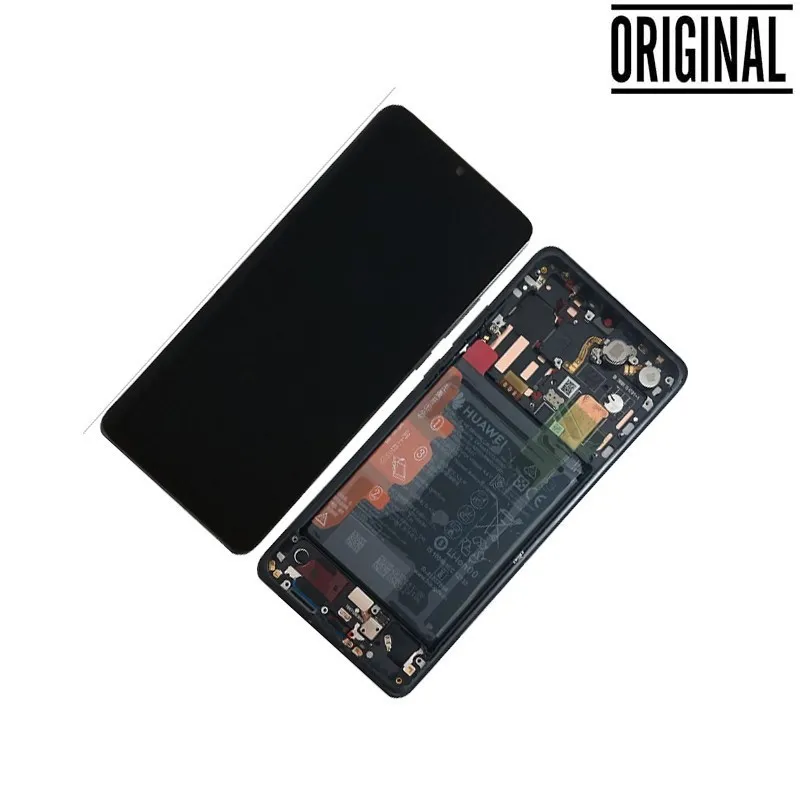 Pantalla para Huawei P30 Pro (2019) Con Marco Negro Original Servicepack