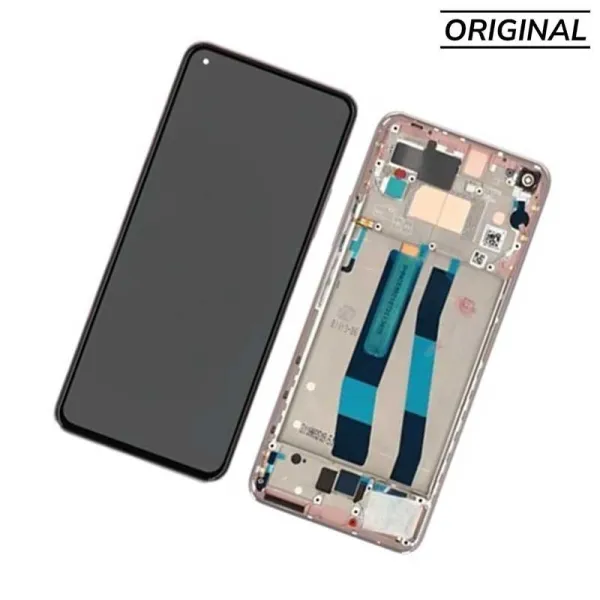 Pantalla para Xiaomi Mi 11 Lite 5G NE / 11T Lite Con Marco Rosa (Original Service Pack)